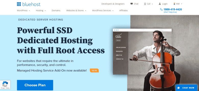 bluehost big dedicated server provider