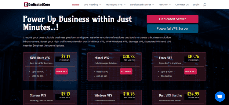 dedicatedcore cheap linux vps hosting