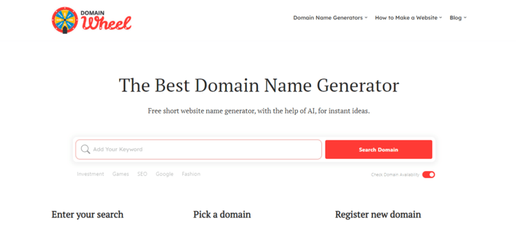 domainwheel  short domain name tool